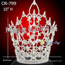 Full Clear Stone 10 Inch Pageant Tiara Crown